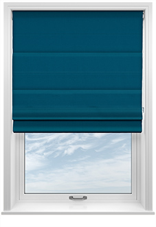 Windermere, Peacock - Twist&Fit Roman Blind